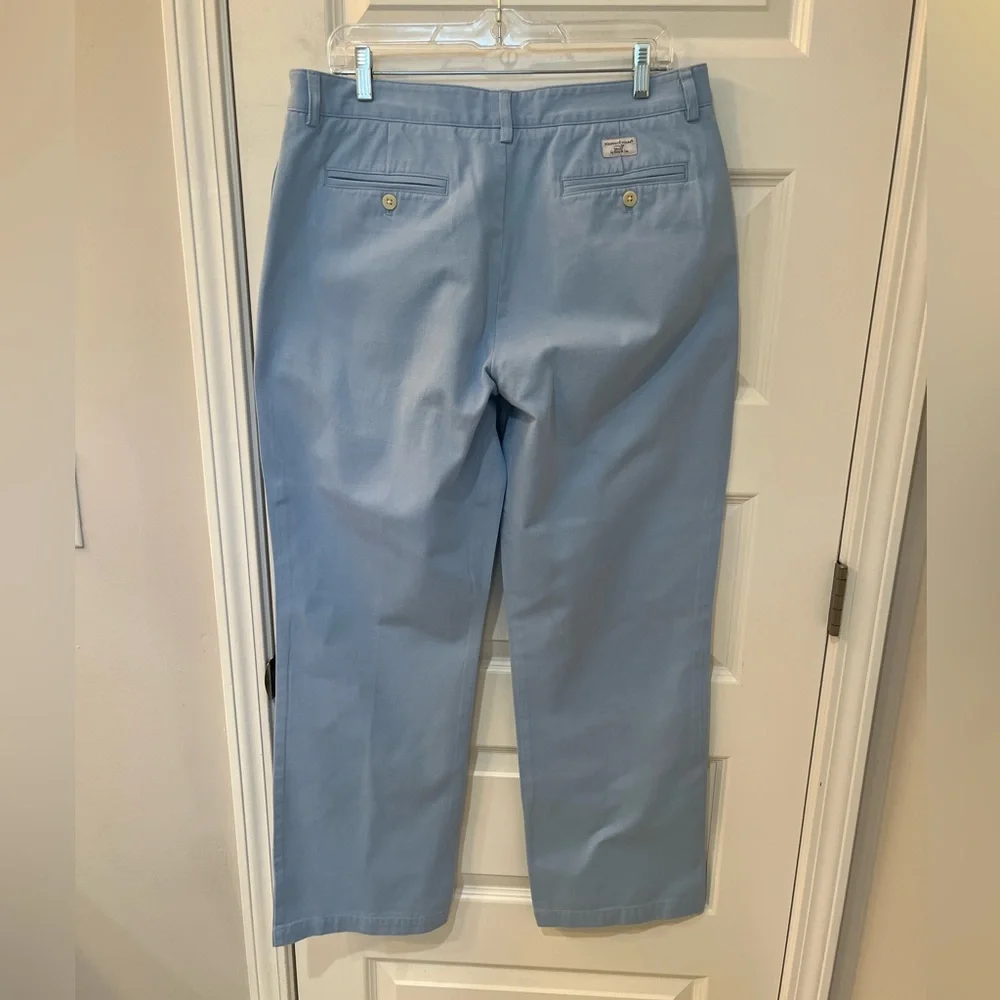 Vineyard Vines Club Pant‎ 35x32 Light Blue Flat Front Chino Classic Fit Preppy